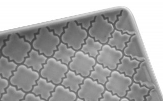 Talerz płytki prostokątny 24x13cm Marrakesz szary K1