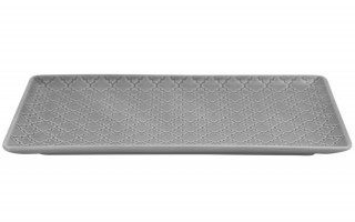 Talerz płytki prostokątny 24x13cm Marrakesz szary K1