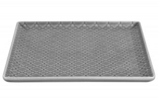 Talerz płytki kwadratowy 17cm Marrakesz szary K1