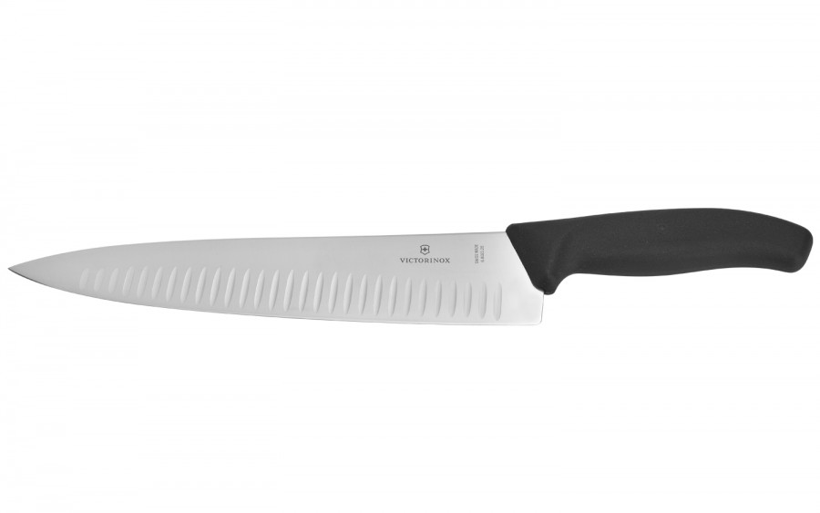 Nóż kuchenny ryflowane ostrze Victorinox czarny