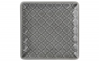 Talerz płytki kwadratowy 11cm Marrakesz szary K1