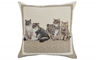 Poszewka dekoracyjna 45x45 cm Koty Gobelinowa Premium