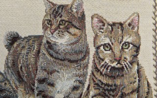 Poszewka dekoracyjna 45x45 cm Koty Gobelinowa Premium