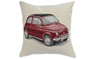 Poszewka dekoracyjna 45x45 cm Fiat 500 Gobelinowa Premium