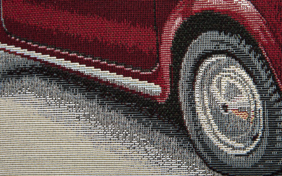 Poszewka dekoracyjna 45x45 cm Fiat 500 Gobelinowa Premium