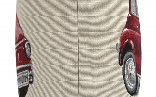 Poszewka dekoracyjna 45x45 cm Fiat 500 Gobelinowa Premium