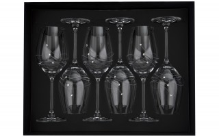Komplet 6 Kieliszków do białego wina 360 ml Glitz