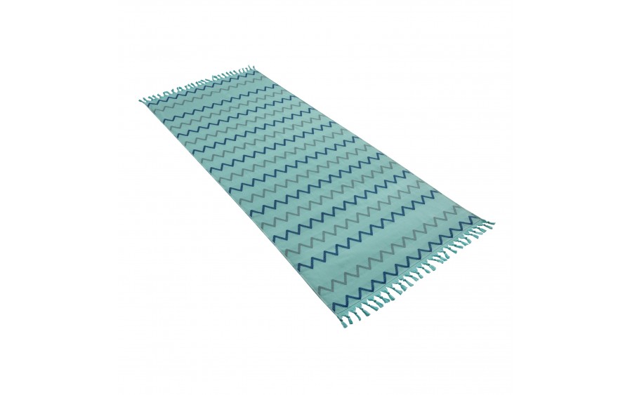 Ręcznik plażowy 80x180 cm Hamam Neptun Light Azure